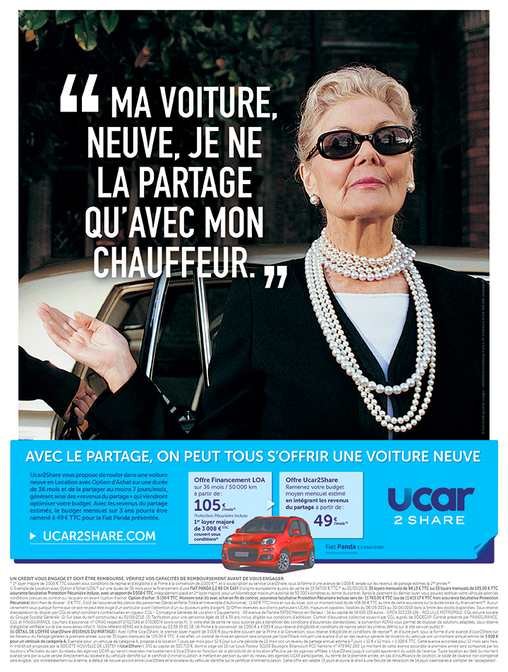 Nouvelle campagne de communication Ucar2share - Chauffeur